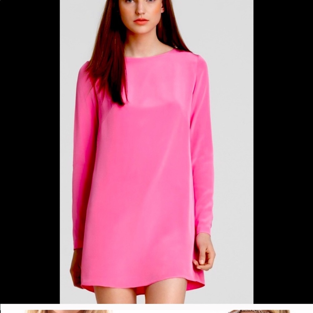 Tibi Pink Long Sleeve Dress